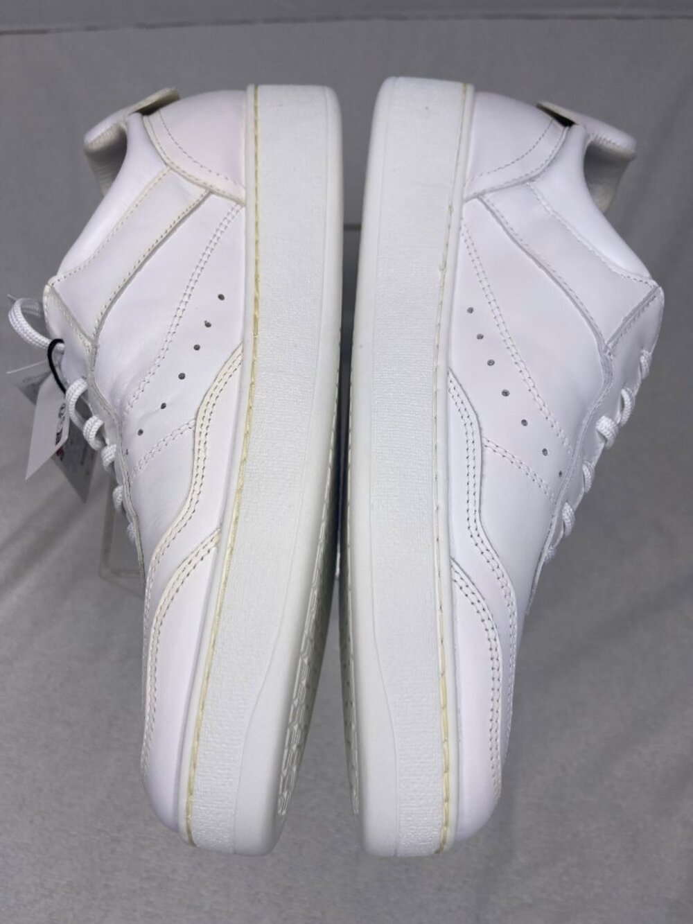 NWT Zara White Leather Lace-Up Sneakers Low-Top Casual Women 41/US 10 Comfort - Picture 6 of 10